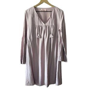 Women's L Fresh Produce Bahia Tassel Tie Oversized Light Pink/Purple Dress